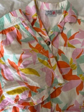 Tropical shorts lounge outfit